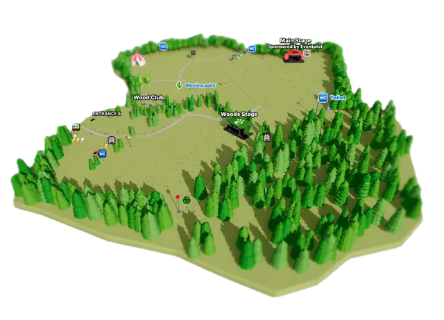 Publish a live interactive 3D festival map