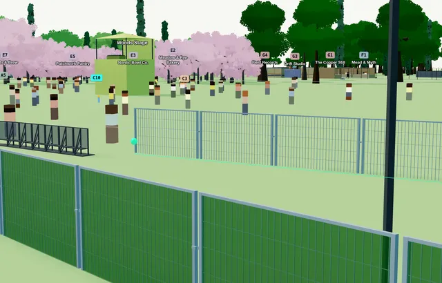 Barrier lines for crowd control on your event map