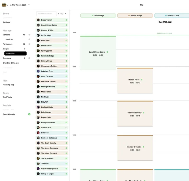 What’s new: clearer stage schedules and timelines